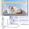 YUNIQUE Cat Window Perch, Upturned Edge Bracket, Portable Wall Hammock