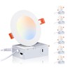CLOUDY BAY 6 Pack 4 Inch 5CCT Ultra-Thin LED Recessed