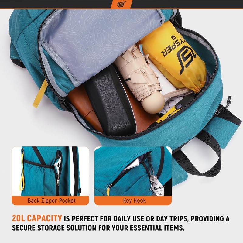 SKYSPER Small Backpack 20L Hiking Backpack Lightweight Travel Daypack for