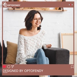 OPTOFENDY TR90 Reading Glasses for Women, Fashion Round Blue Light Blocking Computer Readers with Anti Eyestrain & UV Glare