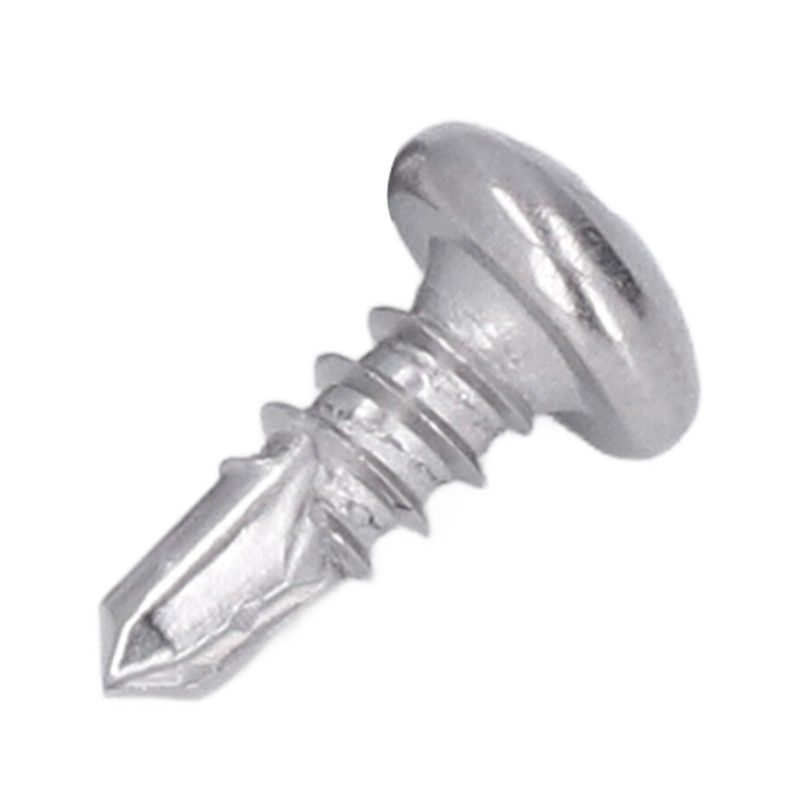 200Pcs Self Drilling Screw Stainless Steel Round Head M4.8x13 Fastener