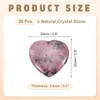 PATIKIL 20 Pcs Natural Heart Shaped Crystal Stone, 1 Inch