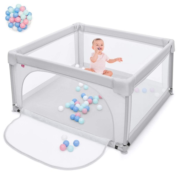 Costzon Baby Playpen, Extra Large Playard for Babies w/ 50