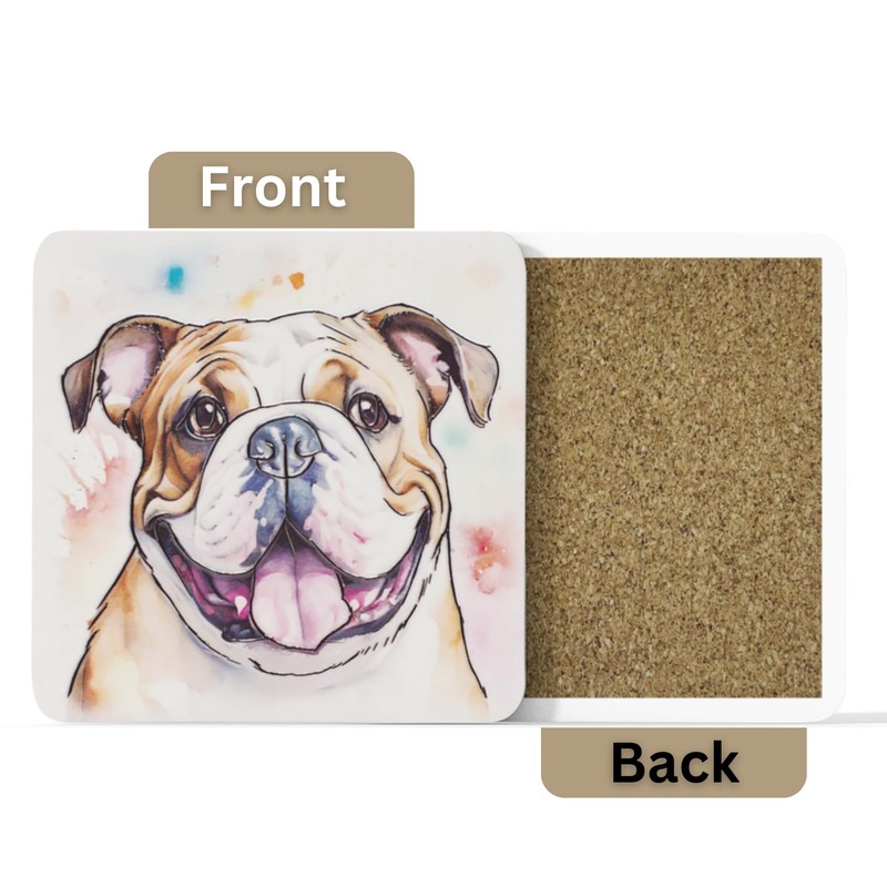 Art of Arora 2952 Bulldog Ceramic Coaster 10 x 10cm