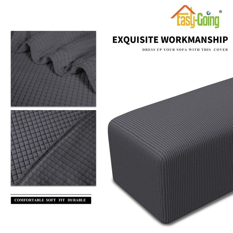 Easy-Going Stretch Ottoman Cover Length 20-30in Folding Storage Stool Furniture