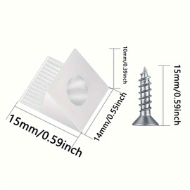 60 PCS Drawer Repair Kit, Plastic Drawer Runners Furniture Repair Kit, Drawer Bottom Sagging Fix Mending Wedges Plastic Repair Kit, Corner Brace Bracket Fastener with Screws