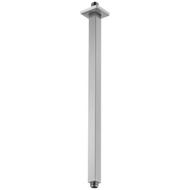 BESTILL 20 Inch Brushed Nickel Ceiling Mount Shower Arm and Flange, Square Rain Shower Arm