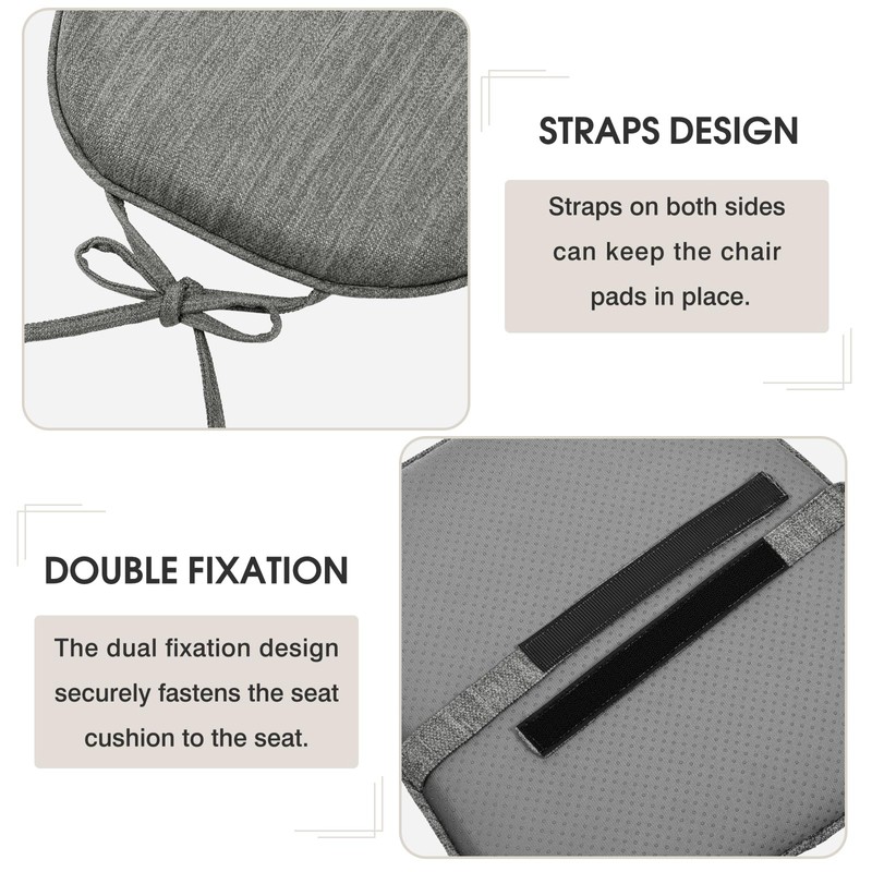 baibu Set of 4 Super Soft Metal Dining Chair Pads