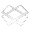 Chrome Stainless Steel Metal License Plate Frame Tag Cover With