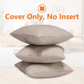 Kidol & Shellder 18x18 Throw Pillow Cover Modern Solid Decorative Square Pillowcase Luxury Cushion Case with Hidden Zipper for Couch Bed Sofa, Yellow Gray (Pack of 1)