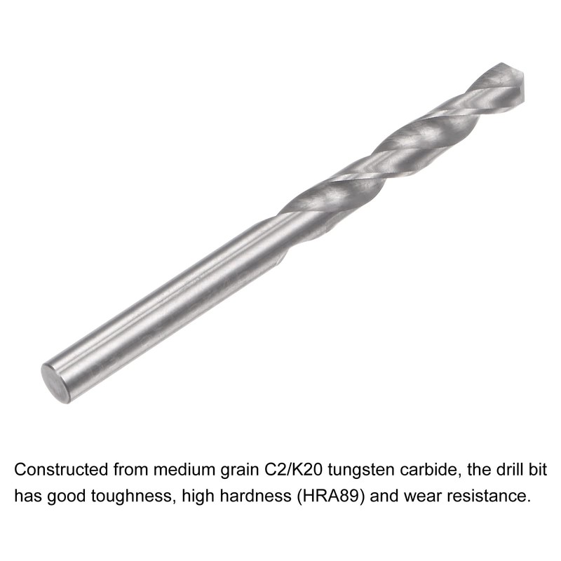 sourcing map Solid Carbide Drill Bits, 3.5mm C2/K20 Tungsten Carbide