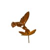 Metal Art Fever Hummingbird and Flower Garden Stake | Steel
