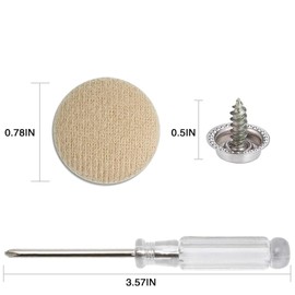 65 Pieces Car Roof Repair Buttons Rivets for Vehicles Car with 65 Pins 1 Screwdriver 1 Tape Measure Buttons Car Roof for All Roofs Cars (Beige)