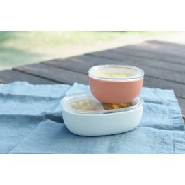 KINTO 26442 BONBO Snack Bowl, 5.1 fl oz (150 ml), Blue, Gray, Kids, Baby, Dishwasher Safe