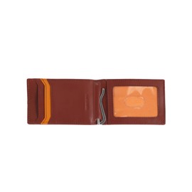 Timberland Men's Slim Leather Front Pocket Credit Card Holder Wallet, Brown (Cloudy Money Clip), One Size, Slim Leather Front Pocket Credit Card Holder Wallet