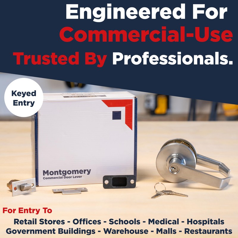 OAKMOORE Commercial Door Handle Locks | Heavy Duty Keyed Entry