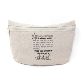Custom Canvas Makeup Bag Hundred Years from Now Will Not Matter Bank Account School Supplies Pencil Canvas Tote Pouch 9x6 Inches Natural Design Only