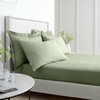Bianca 200 Thread Count Cotton Percale Oxford Pillowcase Pair Sage