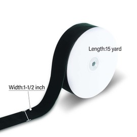 15 Yards Velvet Ribbon 1-1/2 Inch Single Face Green Velvet Ribbon Spool Prefect for Wedding, Ribbon for Gift Wrapping, Christmas Wreath,Hair Bows Ribbon, Ribbon for Crafts