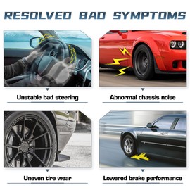 2WD Front 8pc Suspension Kit for 02-05 Dodge Ram 1500 2002 2003 2004 2005 2 Upper Control Arms w/Ball Joint 2 Lower Ball Joints 2 Outer Tie Rods 2 Sway Bars Replacement