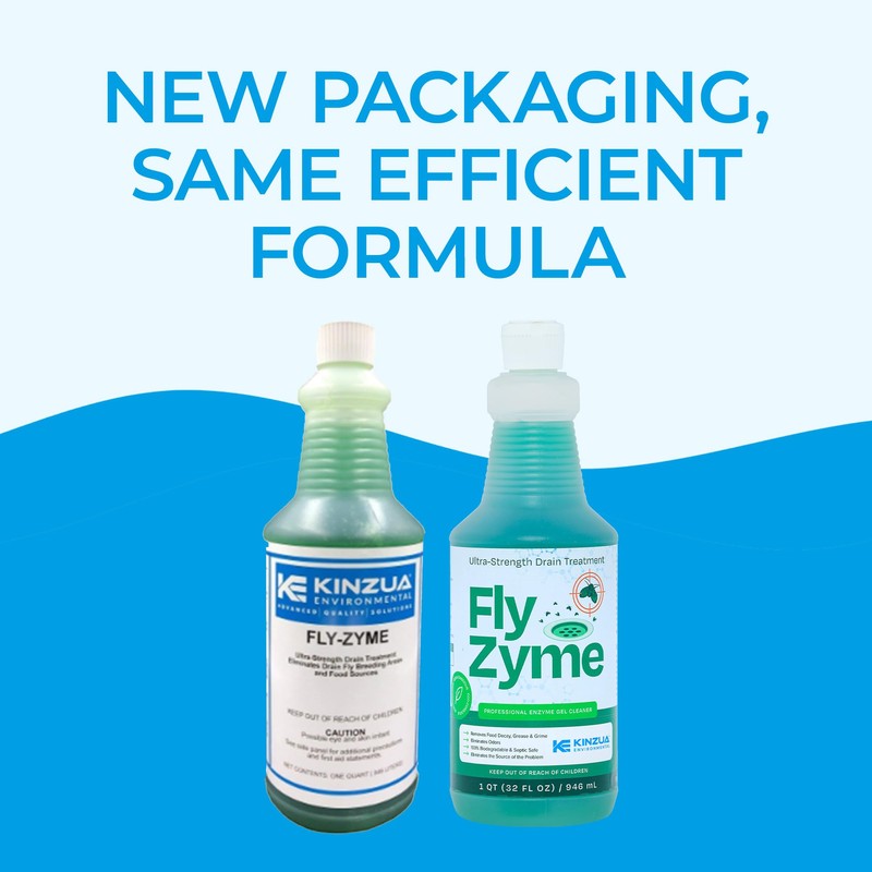 Kinzua Environmental Fly-Zyme, Highly Concentrated Enzyme Drain Cleaner for Pipes,
