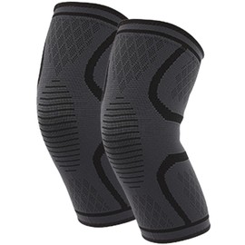 Knee Supporter, For Summer, Thin, Knee Joints, Ligaments, Knee Support, For Standing, Work, Sports, Elderly, Breathable, Non-Slip, Washable, For Both Left and Right Use, Unisex, Set of 2, Blackset M