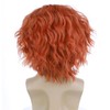 BERON Orange Mens Short Wig Curly Costumes Hair Wigs for