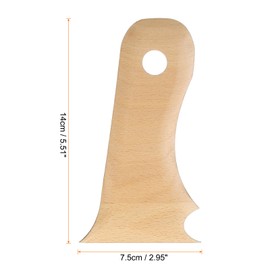 HARFINGTON Pottery Ribs Trimming Tools Pottery Profile Rib Wooden Foot Shaper Curved Shaper Texture Rib Beech Wood for Carving Ceramics Clay