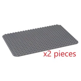 Fun For Life 15" X 10" Darker Grey Baseplate for Large Blocks 2 pcs (big dot) NWT USA SELLER