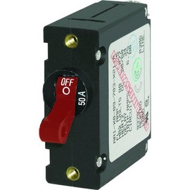 Blue Sea 7229 AC/DC Single Pole Toggle Magnetic World Circuit Breaker - 50 Amp