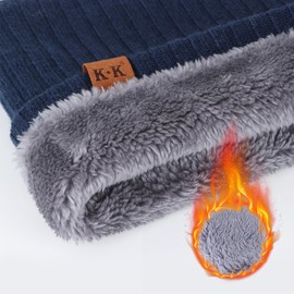 NEOLA Winter Neck Warmer - Thermal Knitted Snoods Windproof Fleece Lined Circle Scarf Soft Warm Neck Gaiter Gifts for Mens Cycling Skiing Motorcycle