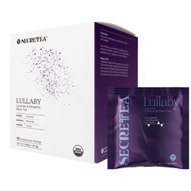 SECRETEA, Lullaby, Organic Lavender & Bergamot Black Tea,100% Real ingredients,15 Sachet Tea Bags (Pack of 3)