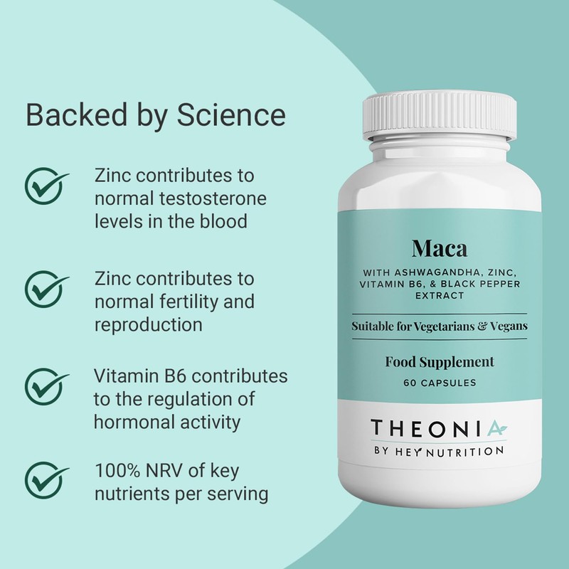 Theonia Maca Root Extract 20:1-500mg Per Serving – for Men