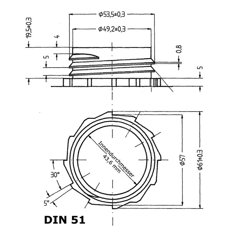 5 Liter Kanister Wasserkanister, DIN51, blau