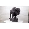 Large Southwestern Native American Bison Buffalo On Rock Rustic Statue