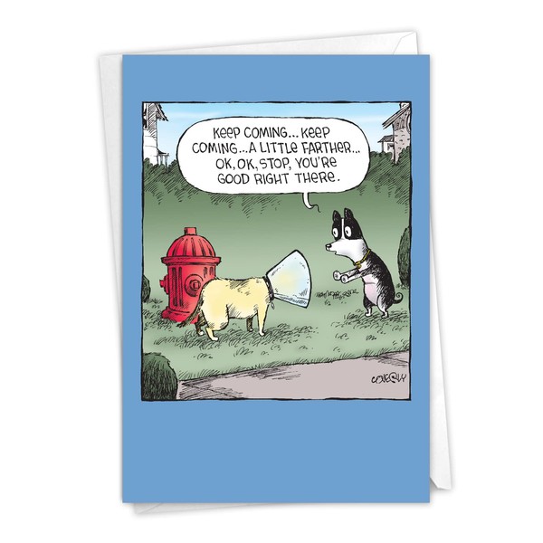 NobleWorks - 1 Funny Thank You Greeting Card - Cartoon