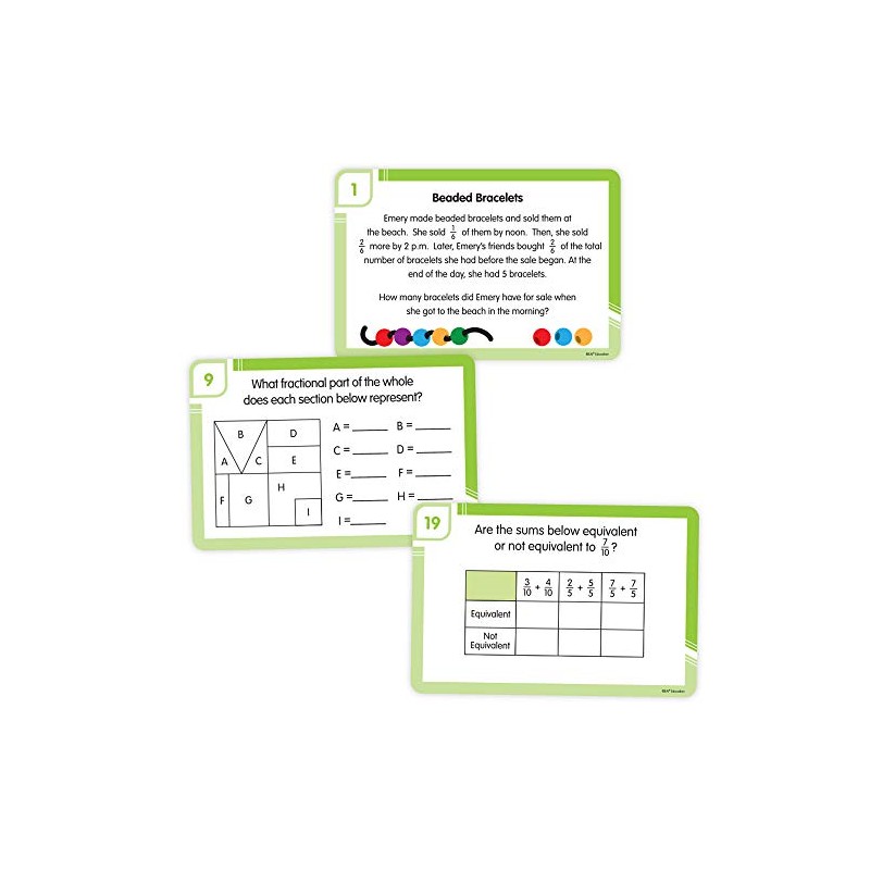 EAI Education Fraction Warm-Ups: Problem Solving Task Cards - Grade