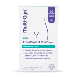 Multi-Gyn FloraProtect NutriCaps - Intestinal Health & Balanced Flora with 20 Billion CFU per Capsule - Supports Intimate Flora and Natural Immunity with 5 Clinically Tested Strains