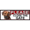 SHAWPRINT Rhodesian Ridgeback PLEASE CLOSE THE GATE METAL GATE SIGN