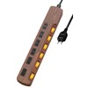Elecom ECT-1310W Power Strip, Lightning Guard, Individual Switches, Dust Shutters,
