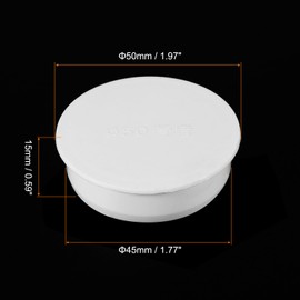 PATIKIL 45mm OD Pipe Hole Plugs, 1 Pack Round Fencing Post Tubing Insert Cover Pipe End Cap for Pipeline Protection, White