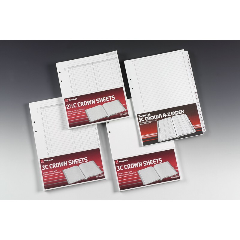 Rexel Twinlock Crown 3C Refill Sheets 5 Cash Column (Pack