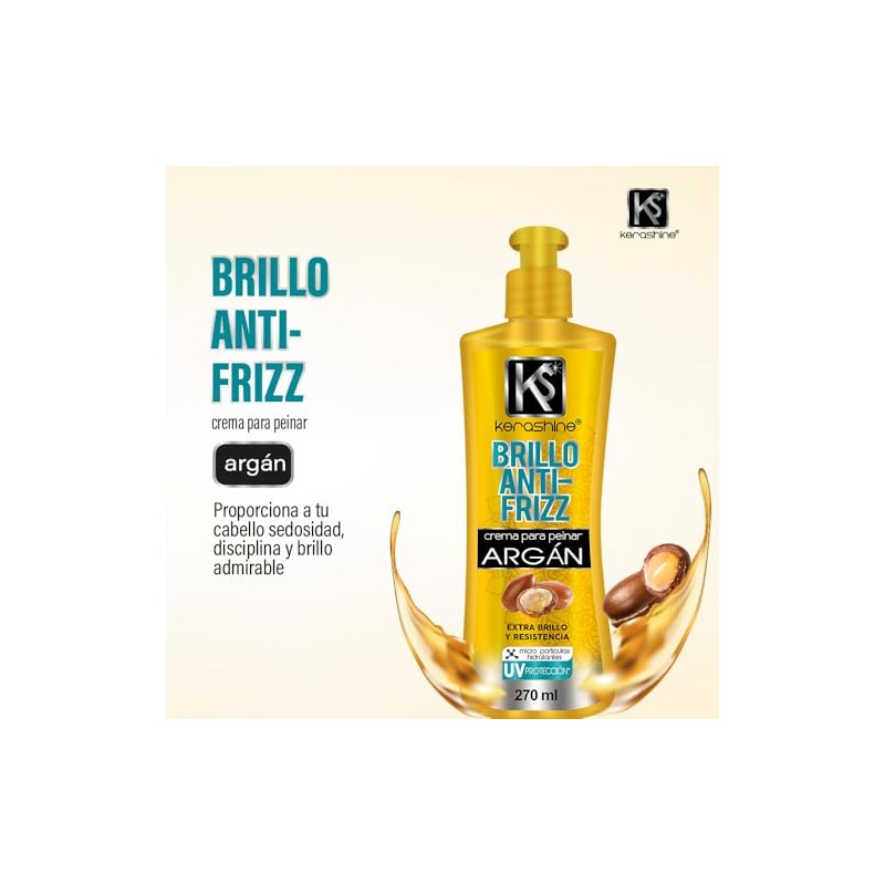 Kerashine Crema Para Peinar Argán 270 ml