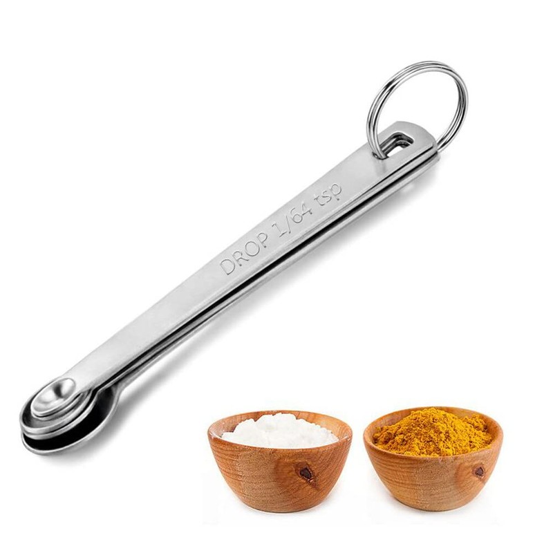 5PCS Mini Measuring Spoons Set Stainless Steel Small Tablespoon Teaspoon