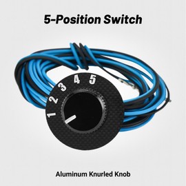 SPBREW SOTF Switch Compatible for 2001-2004 Silverado/Sierra 2500HD & 3500HD LB7 Duramax, 5-Position Fuel Temp Shift-On-The-Fly Switch with Connector