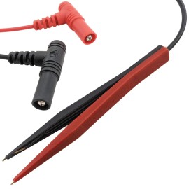 Electronix Express Shrouded Banana to 120mm SMD Probe Test Lead, 36" Length