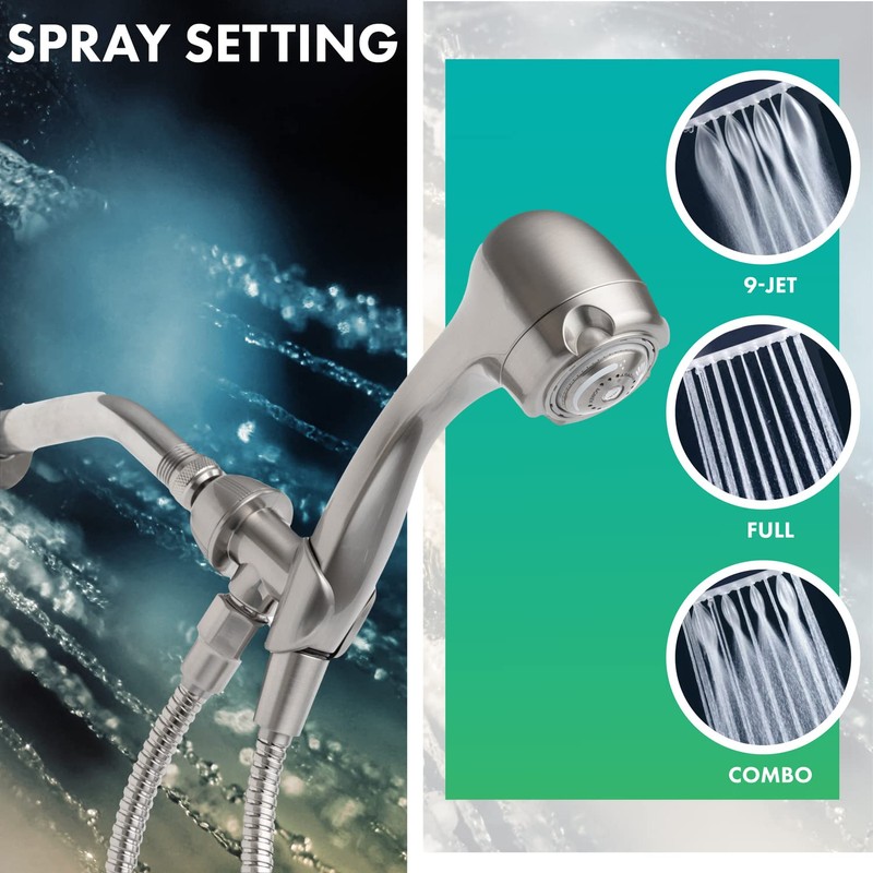 Niagara Conservation Water-Efficient 2.0 GPM Earth Massage 3-Spray Handshower in