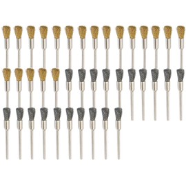 Niupika 3mm Steel Cleaning Brushes for Dremel Grinding Tools 40pcs