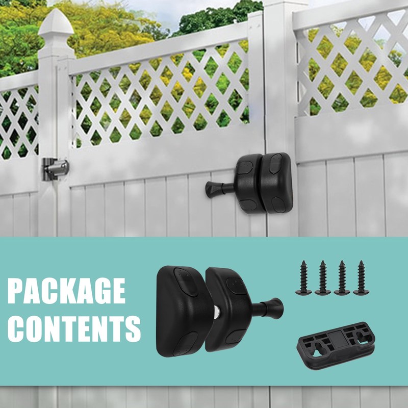 Moosyne Black Magnetic Gate Latches, Fences Side Pull, Magnetic Latch
