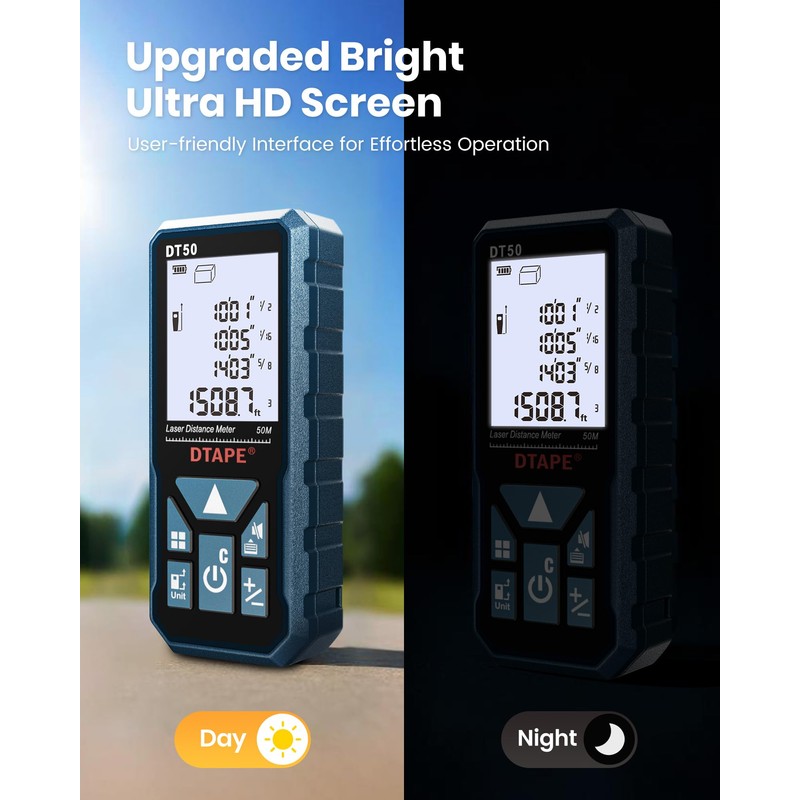 Laser Measure, DTAPE 330 Ft Digital Laser Distance Meter, Upgraded